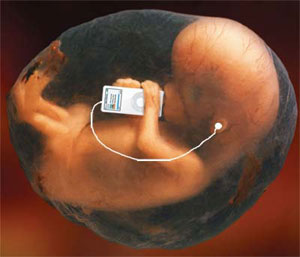 fetus with ipod Viral Vid Scares Teens into Safe Sex? 